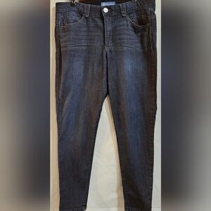 Democracy Ab Solution Jeans Size 16 | Dark Wash Skinny Mid-Rise Stretch Denim